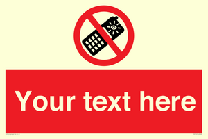 Custom No camera phones Sign